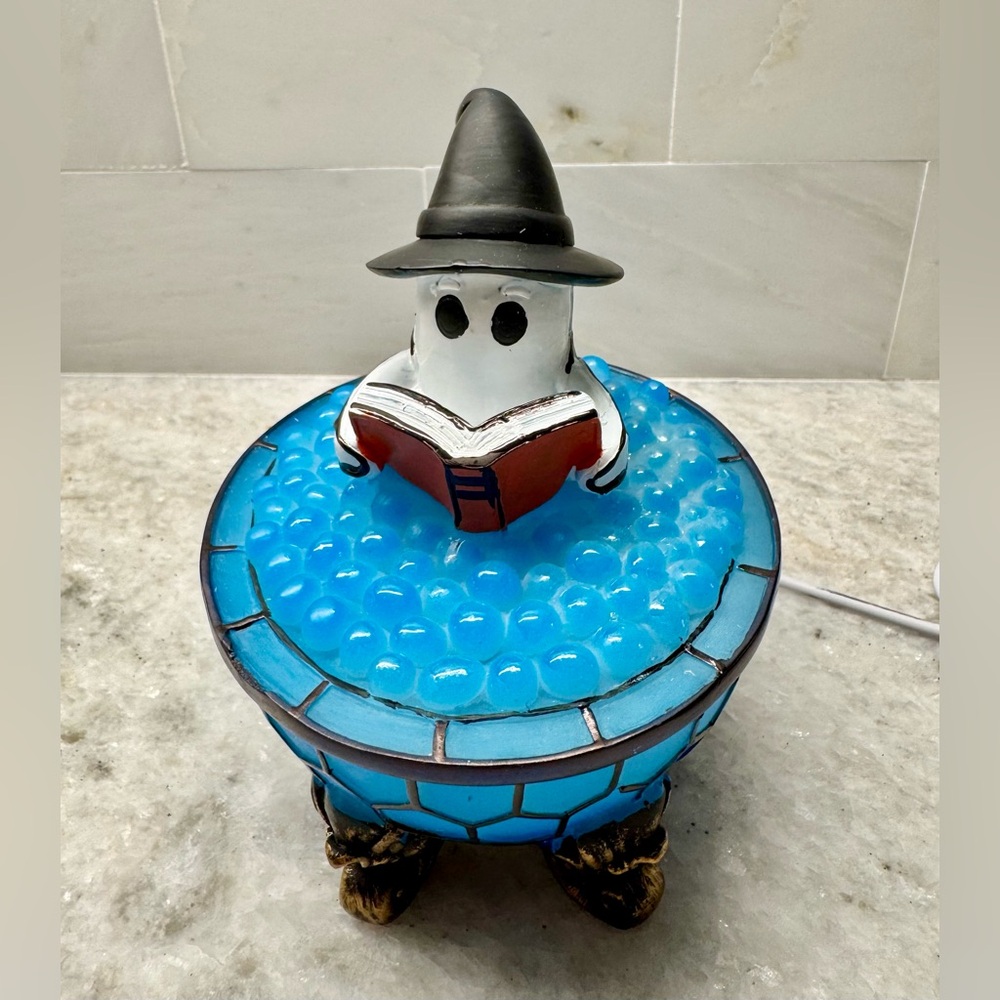 New Halloween Ghost in Bubble Bath Bathtub Resin USB Night Light Lamp - 5” - Picture 4 of 12